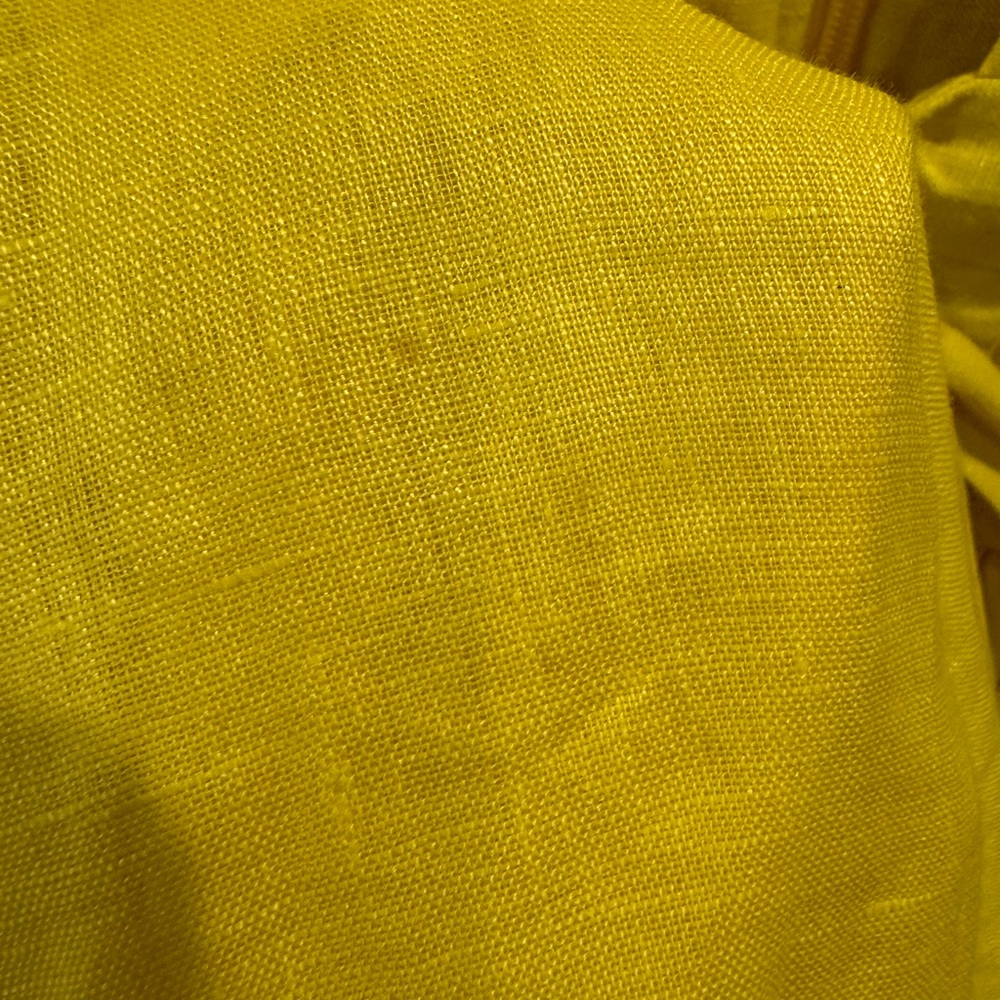Zimmermann yellow linen Shelly plunge bow mini dress - Picture 9 of 14